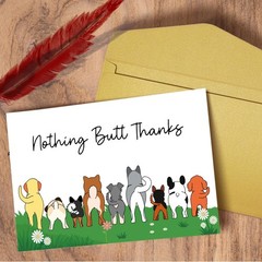 Funny Dog Thank You Card for Dog Owner, Cute Dog Appreciation Card for Him He…
