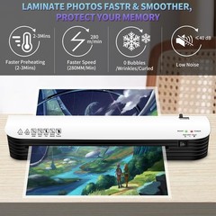 13″ Thermal Laminator, A3/A4 Anti-Jam Laminating Kit, 6-in-1 Multifunctional …