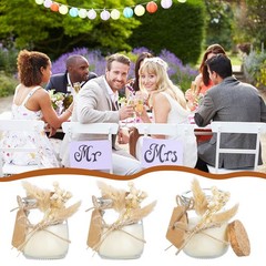 MTLEE 50 Sets Wedding Candle Favors for Guests Gifts Glass Candle Jars Bulk