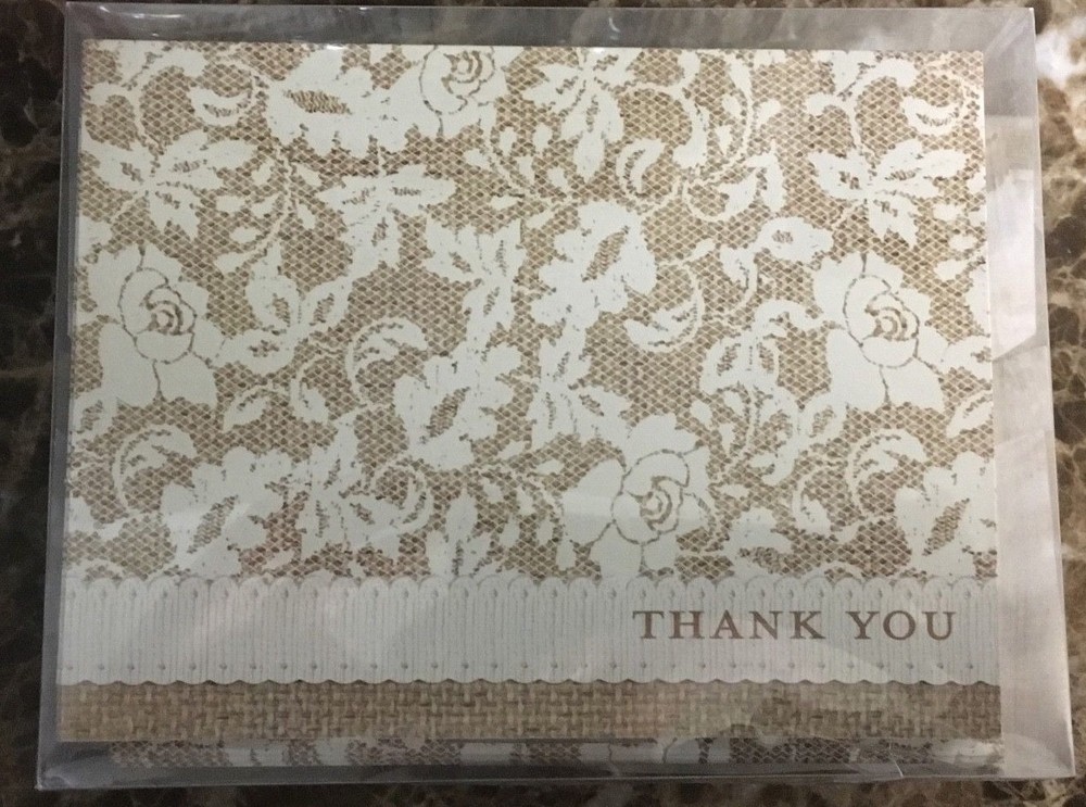 50 Count Studio His And Her Floral Style Thank You Cards & Envelopes Sealed Case