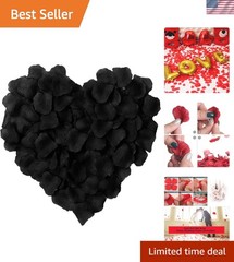 Elegant 1000 Count Black Silk Rose Petals – Perfect for Any Celebration