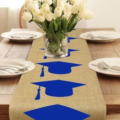 Burlap Graduation Table Runner 72 Inch – Rustic Graduation Table Decorations …