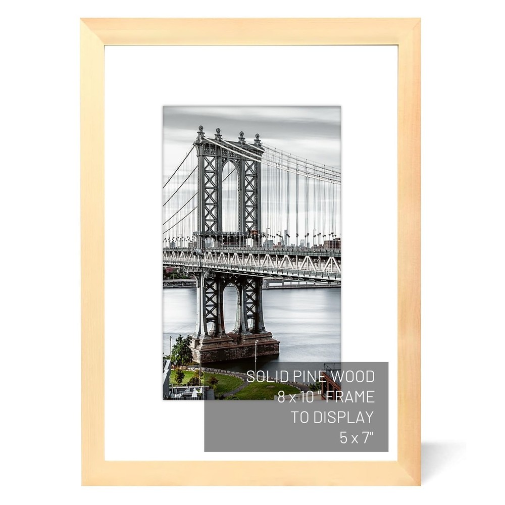 8×10 Picture Frames Solid Wood Display Pictures 5×7 or 8×10 Frame Poster Phot…