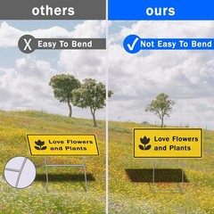 25 Pack Metal Yard Sign Stakes – 16.5×7 Inches, Real Estate Sale Signs, Custo…
