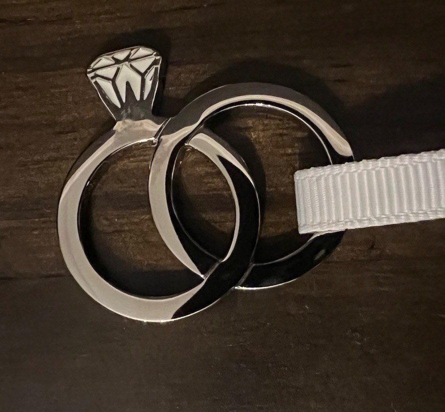 Crate & Barrel Beautiful Engagement/ Wedding/ Rings Charm NWT