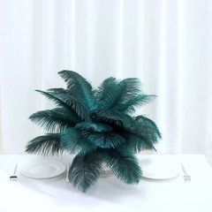 12 pcs 13-15″ long Teal Genuine Ostrich FEATHERS Wedding Party Centerpieces