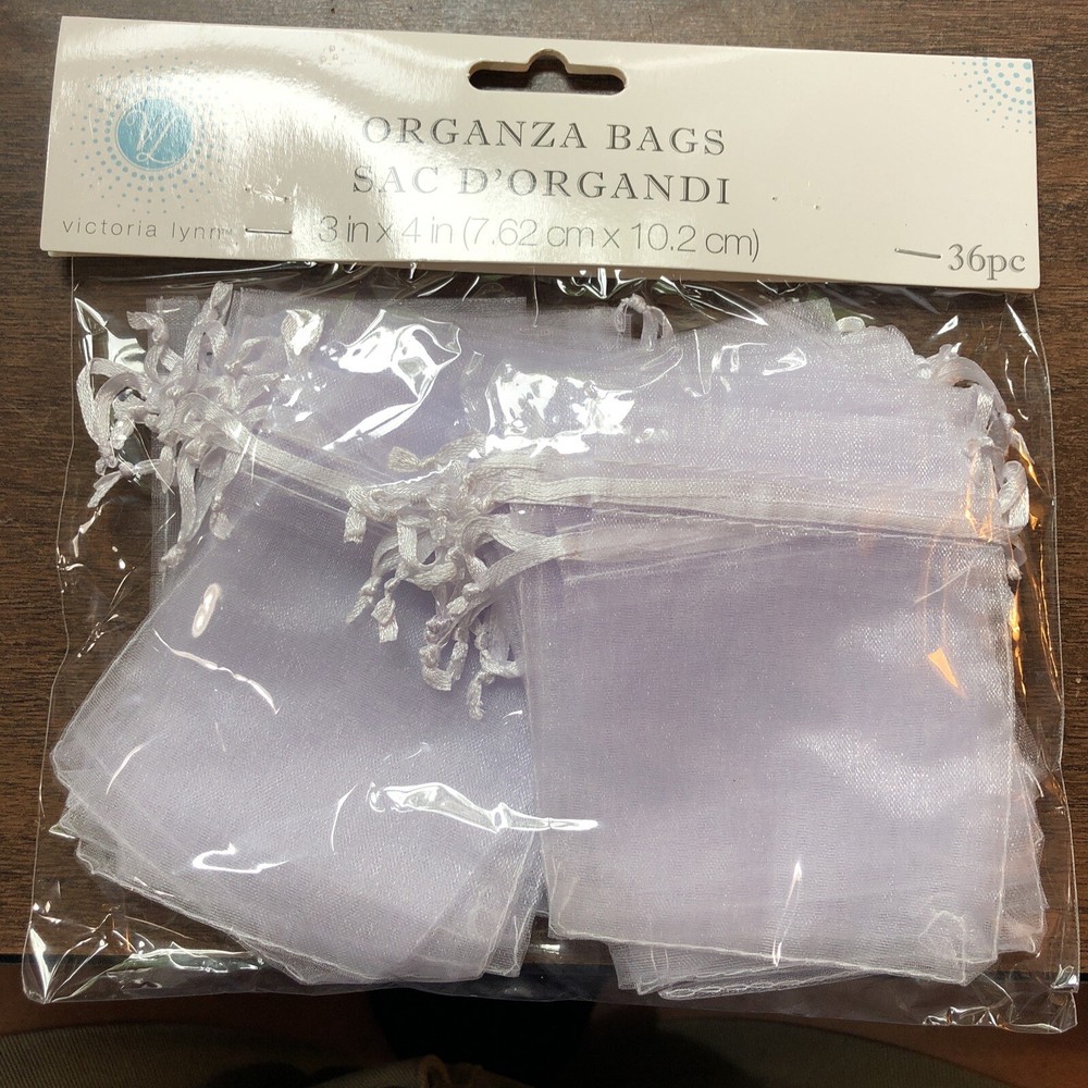 Organza White Favor Bags 36 Pieces Wedding Party New