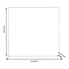 Wedding Arch Backdrop Stand Square Balloon Metal Frame w/White Cloth Cover
