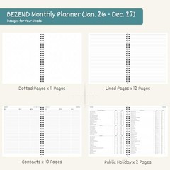Monthly Planner 2026-2027 (Spiral-7″ Medium 7″ x 9″ Black Jan 2026 – Dec 2027