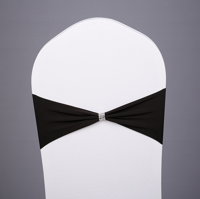 10/25/50 Spandex Elastic Solid Plain Chair Sashes Wedding Party Banquet Decor