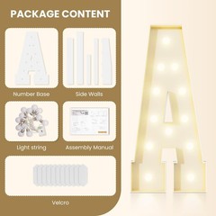 4FT Marquee Letters E Sign,Large Light Up Numbers Party Decoration – Hook and…