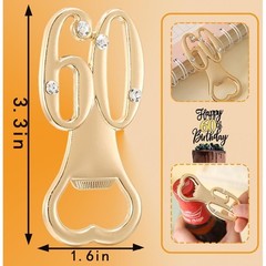 Gold Bottle Opener Set 60th Birthday Party Favors Unique Gift 24 Pcs Durable New