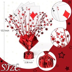 6 Pack Poker Metallic Foil Spray Centerpiece Star Table Decoration Burst Table