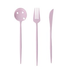 60 LAVENDER Heavy Duty Forks Spoons and Knives Set Party Disposable Tableware