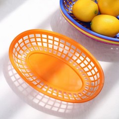 6 Assorted Oval Plastic Food Baskets 50 Wax Paper Liners Party Events Supplies