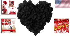 Elegant 1000 Count Black Silk Rose Petals – Perfect for Any Celebration