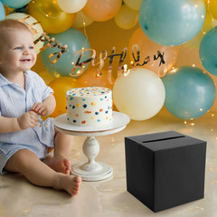Black Card Box Wedding Party Card Box Gift Boxes Collection Receiving Box Holder