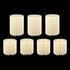 7Pcs Foldable Paper Column Display Stands Milky White Cylinder Flower Stands