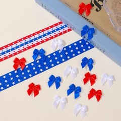 150 Pcs 4th of July 1″ Mini Satin Ribbon Bows, Tiny 150PCS-red white blue