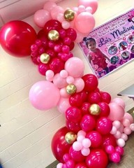Hot Balloons Garland Arch Kit 180pcs with Star – 22 18 12 10 5in Different Pink