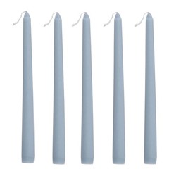 12 Dusty Blue Premium 10″ Taper Candles Unscented Dinner Party Wedding