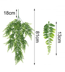 20Pcs Artificial Boston Fern Plant Fake Hanging Trailing Foliage Vine Home Decor