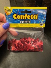 SKD Party By Forum Red Metallic Hearts Confetti 0.5oz Party Decoration New!!!