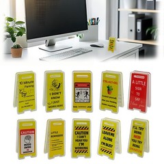 10 Pack Note Holder Clips Funny Sticky (12 x 18) inch, Yellow