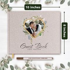 Wedding Guest Book – Personalized Polaroid Guest Book for Wedding with Pen 120P
