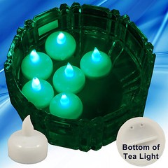 NEW 36 Green Led Floating Floral Tea Light Candle for Wedding Centerpiece Decor