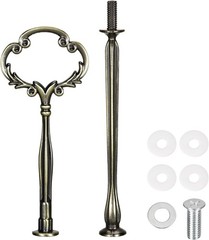 Durable Zinc Alloy Cake Tray Stand with Elegant Bronze Finish for Parties