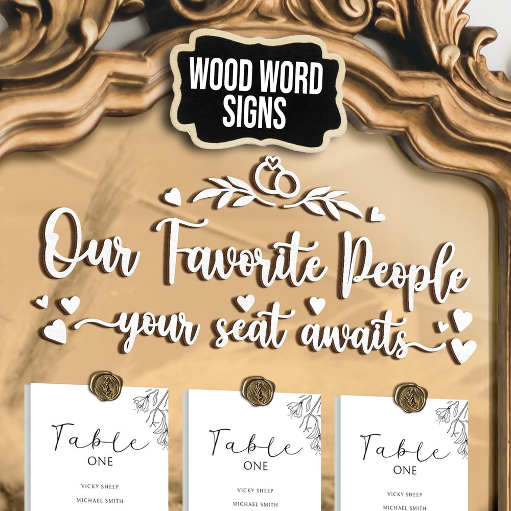 Seating Chart For Wedding Reception Display – Word Sign