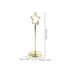 2Pcs Reusable Gold Metal Star Table Number Holders for Weddings and Parties