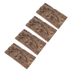 4 Pcs Natural Bark Decoration Wood Pieces Terrarium Tree Carving for Crafts