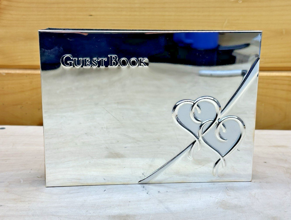 LENOX True Love Guestbook Wedding Anniversary Silverplate – SKU# 815054 – NO PEN