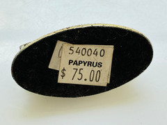 Vintage Silver Tone PLACE NAME HOLDER Heavy MARCASITE 2.25 x 1.25 x 1″ PAPYRUS
