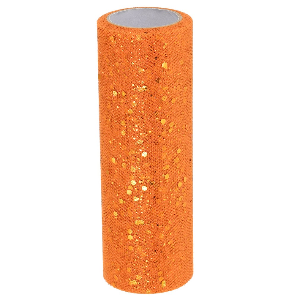 Tulle Fabric Rolls 6″ by 10 Yards Fabric Spool Tulle for DIY, Orange
