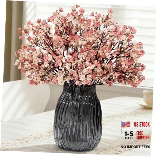 Baby’s Breath Artificial Flowers Bundles Silk Gypsophila Faux 10 Beige Brown
