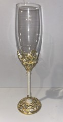 Wedding 2 Champagne Toasting Flutes Things Remembered Ivory Enamel Gold I0B