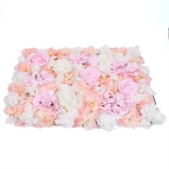 4 PCS Artificial Rose Flower Wall Panel Home Wedding Backdrop Road Floral Decor