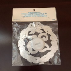 Vintage New 25th Anniversary Cake Topper Silver by Magic Line