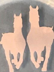 Acrylic Galloping Horses Western Cake Topper