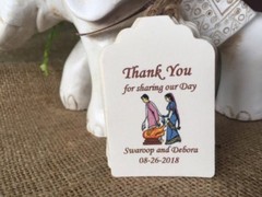 Mandala Indian India Custom Personalized Wedding Favor Hang Tag Favors Set (15)