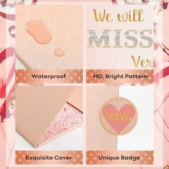 Rose Gold Farewell Guest Book – Signature Keepsake for Coworkers & Friends