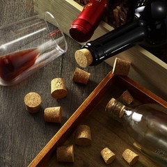 120 Pcs 8 Sizes Tapered Cork Stoppers Wooden Wine Bottle Stopper Natural Wood