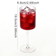 24 Pack 9oz Clear Ribbed Plastic Stemmed Wine 24PCS Clear Ribbed Wine Cups