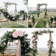 100PCS Light Pink Foam Roses with Bendable Stems & 24 Leaves – Wedding, Home, Pa