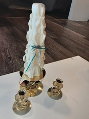 Three piece Unity candle stands