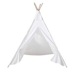 White Teepee PLAY TENT for Kids Indoor Outdoor Children Playhouse Playroom Home