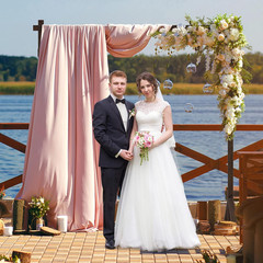 7.2FT Rustic Wooden Wedding Arch for Ceremony, Party & Proposal Decor